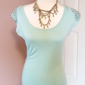 Light Blue studded bodycon dress